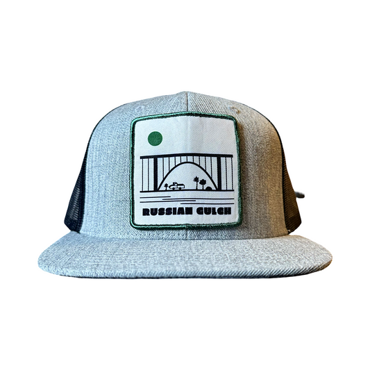 The RUSSIAN GULCH Trucker Hat // Heather Grey + Emerald