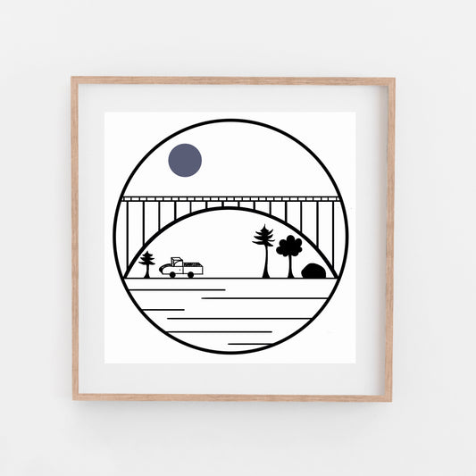 The RUSSIAN GULCH // Hand Pulled Screen Print