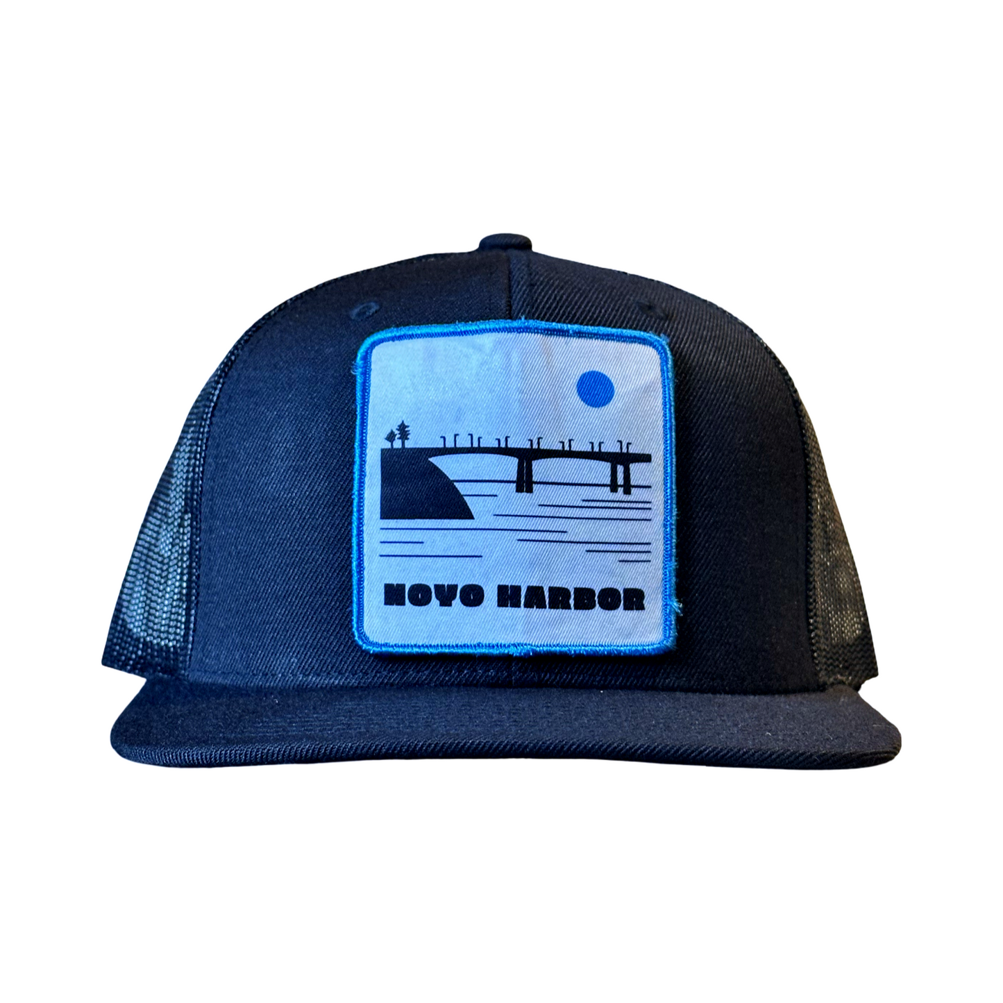 The NOYO BRIDGE Trucker Hat // Black + Royal