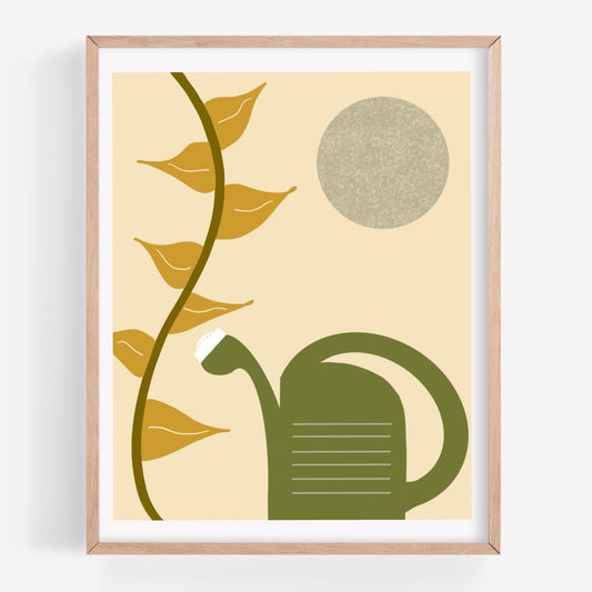 Green Watering Can
