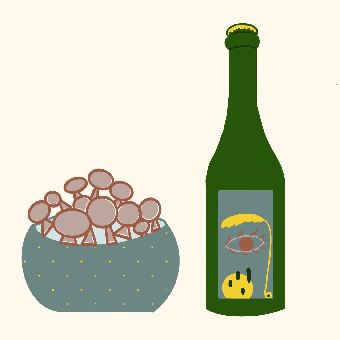 The Spanish White + Champinoñes al Ajillo Magnet